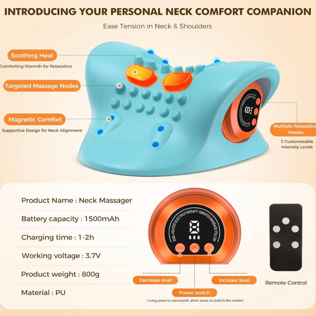 3-in-1 Neck Massager | Heat, EMS & Vibration